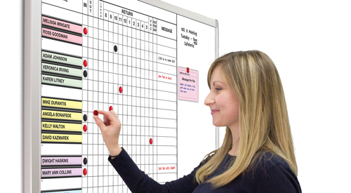 In/Out Magnetic Whiteboards for Scheduling Needs | Magnatag