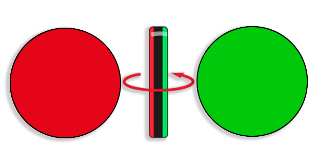 double sided magnets red green
