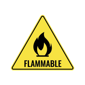 Hazard Warning Magnet Flammable, 3