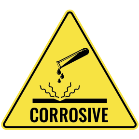 Hazard Warning Magnet Corrosive Metal, 4