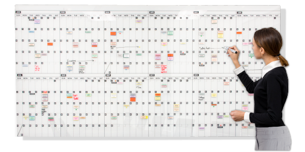 365-Day Glass Whiteboard Calendar