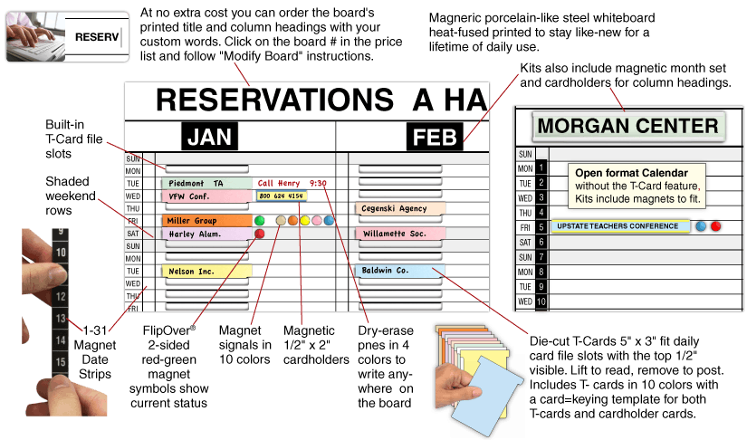 T Card Reservation Board