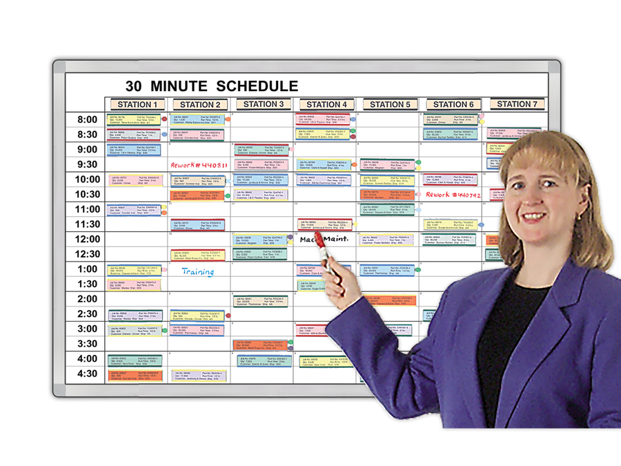 Hour & Minute Magnetic Whiteboard Schedules