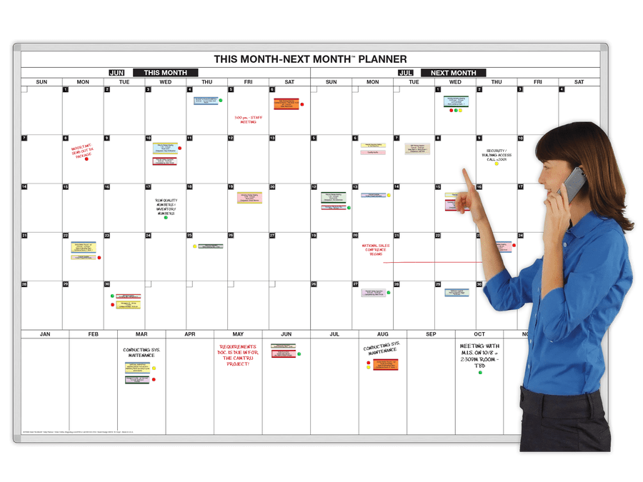 Monthly Dry Erase Whiteboard Calendars