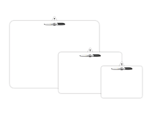 Plain White MiniBoards™, dry-erase or damp-erase
