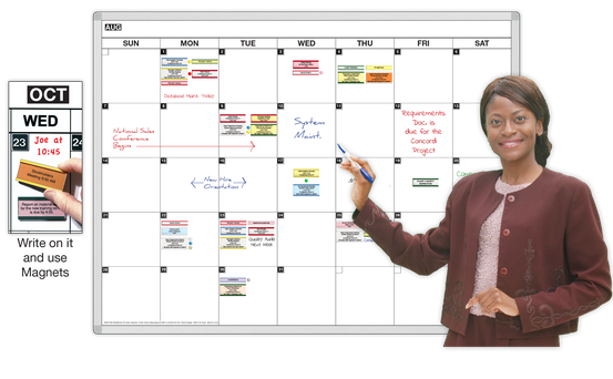 One Month Magnetic Dry Erase Calendar Large Whiteboard