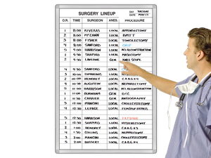 Surgery
LineUp™ Schedule