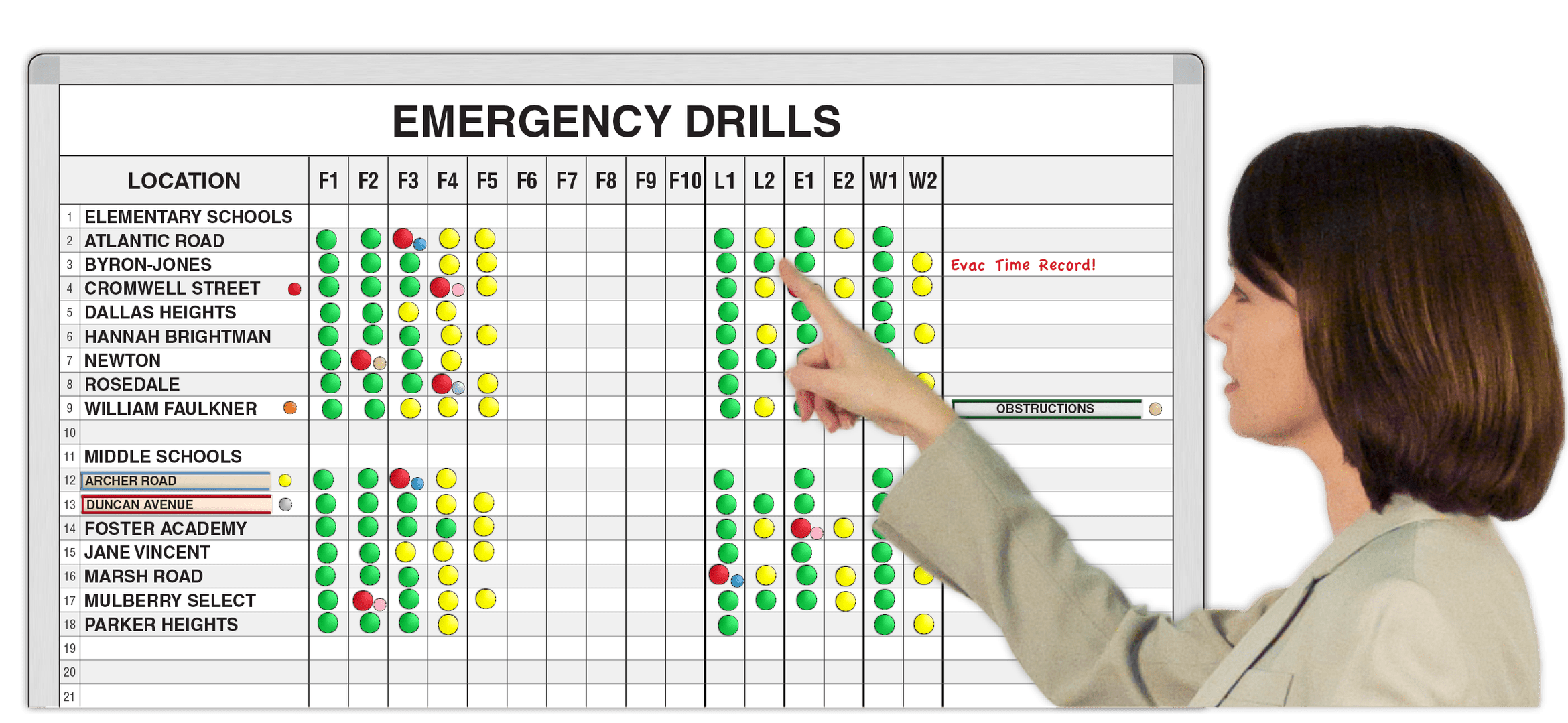 School Year Emergency Drill Schedule for School Districts