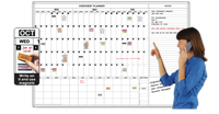 OverView Planning Dry-Erase Calendar Magnetic Whiteboard