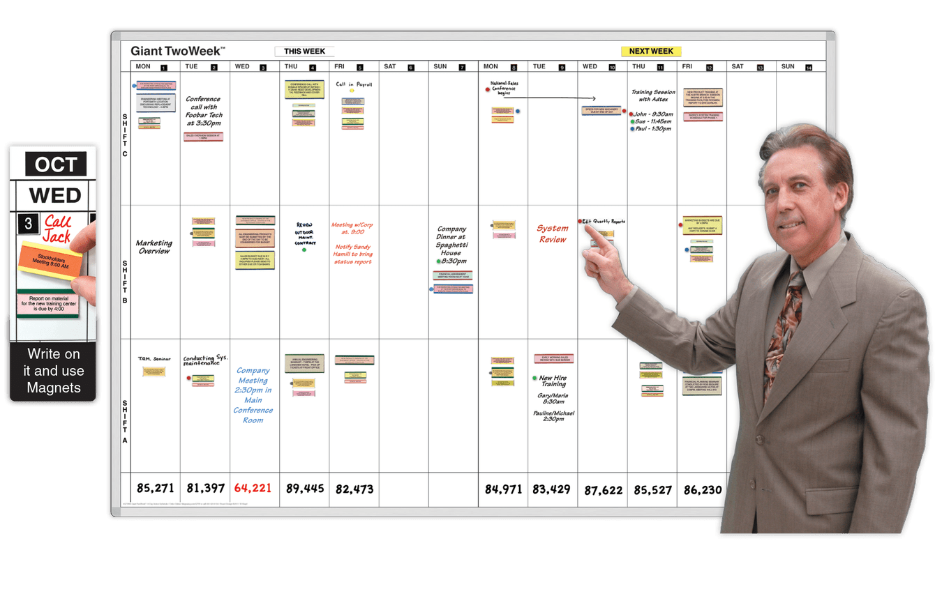 weekday desk blotter calendar