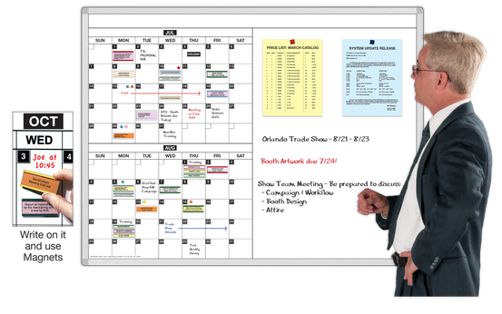 What & When™ Calendar and Bulletin Whiteboard System.