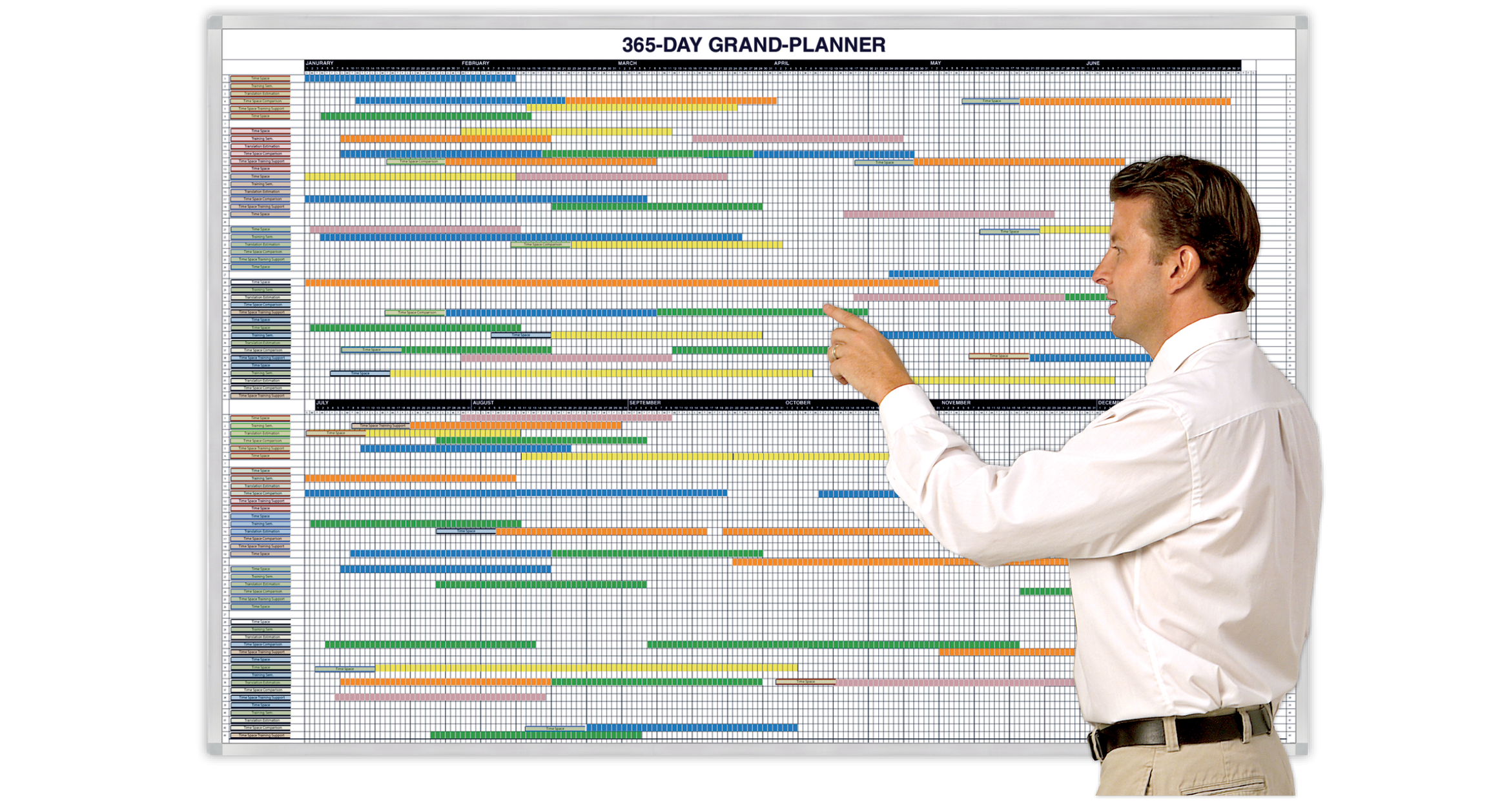 Magnetic Dry Erase Project Timeline Planning System 